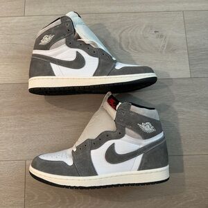 Air Jordan Retro 1 High OG Nike Washed Black Sneakers Shoes Kicks Sz. 8